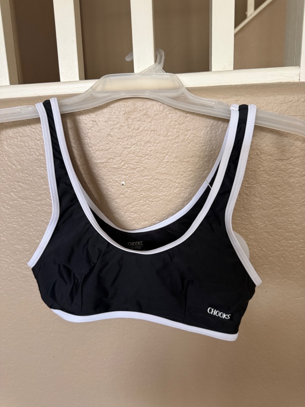 Chooks Black & White Sports Bralette